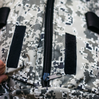 Сумка-баул-рюкзак, баул армійський Оксфорд тактична на 100 л Піксель із клапаном - зображення 10