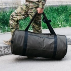 Баул-сумка-військова, баул армійський Оксфорд 120 л тактичний баул, тактичний баул-рюкзак, хакі з клапаном, кріпленням для каремату та саперної лопати. - зображення 4