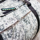 Сумка-баул-рюкзак, баул армійський Оксфорд тактична на 120 л Піксель із клапаном - зображення 9