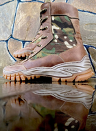 Берці черевики тактичне взуття полегшені Літо натуральна гідрофобна шкіра посилена п’ята та носок Мультикм р 38 - зображення 5