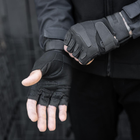 Тактичні Військові Рукавички Без Пальців Для Військових Чорні Tactical Gloves PRO Black S Безпалі Армійські Штурмові - зображення 13
