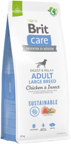 Корм для собак великих порід Brit Care Dog Sustainable Adult Large Breed з куркою та комахами
