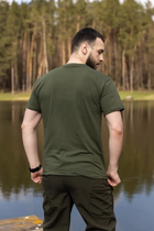 Тактическая камуфляжная футболка Олива (Размер 58) - изображение 3