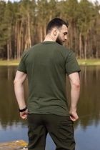 Тактическая камуфляжная футболка Олива (Размер 54) - изображение 3