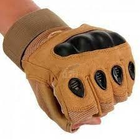 Тактические перчатки беспалые Oakley L койот - изображение 4