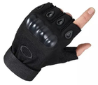 Тактические перчатки беспалые Oakley XL черные - изображение 4