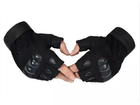 Тактические перчатки беспалые Oakley XL черные - изображение 5