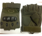 Тактичні рукавички безпалі Oakley M олива - зображення 5