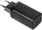 Зарядний пристрій iBOX GaN C-65 PD65W 1x USB-A 2x USB-C 5 A (ILUC65B) - зображення 1