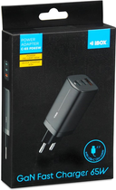Ładowarka iBOX GaN C-65 PD65W 1x USB-A 2x USB-C 5 A (ILUC65B) - obraz 6