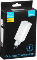 Зарядний пристрій iBOX GaN C-65 PD65W 1x USB-A 2x USB-C 5 A (ILUC65W) - зображення 4