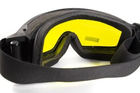 Защитные тактические очки Global Vision стрелковые очки маска с уплотнителем Ballistech-3 Anti-Fog, желтые - изображение 5