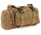 Тактическая армейская мужская сумка Molle Combat Sachet койот (205755) - изображение 2