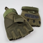 Тактические рукавицы Oakley без пальцев размер М Олива - изображение 3