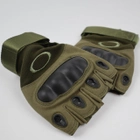 Тактические рукавицы Oakley без пальцев размер М Олива - изображение 4