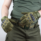 Тактичні рукавиці Oakley повнопалі розмір М Олива - зображення 1