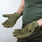 Тактичні рукавиці Oakley повнопалі розмір L Олива - зображення 5