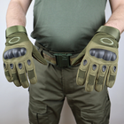 Тактические рукавицы Oakley полнопалые размер L Олива - изображение 7
