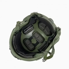 Каска шлем тактический | Активные Навушники EARMOR M32H Кавер Мультикам "FAST NIJ IIIA" баллистический Хаки - изображение 4