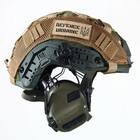 Каска шолом тактичний | Активні Навушники EARMOR M32H Кавер Мультикам "FAST NIJ IIIA" балістичний Хакі - зображення 7