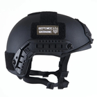 Каска шлем тактический защита FAST NIJ IIIA баллистический кевларовый Чёрный - изображение 4