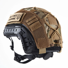 Каска шлем тактический защита | Кавер Піксель "FAST NIJ IIIA" баллистический шлем кевларовый Чорний | Black - зображення 5