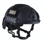 Каска шлем тактический защита FAST NIJ IIIA баллистический кевларовый Чёрный - изображение 8