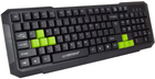 Клавіатура дротова Esperanza Aspis EGK102 USB Black/Green (EGK102G) - зображення 1