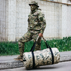 Рюкзак-сумка-баул военная, баул армейский Оксфорд 120 л тактический баул песочный мультикам. - изображение 5