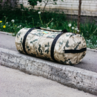 Рюкзак-сумка-баул військова, армійський баул Оксфорд 100 л тактичний баул пісочний мультикам. - зображення 8