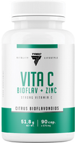 Witamina C + Ekstrakt bioflawonoidów cytrusowych + Cynk Trec Nutrition Vita C Bioflav + Zinc 90 kapsułek (5902114043445) - obraz 1