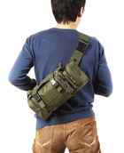 Тактическая армейская мужская сумка Edibazzar Molle Combat Sachet 8935003599058 хаки - изображение 7