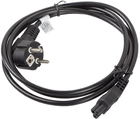 Kabel zasilający Lanberg CEE 7/7 - IEC 320 C5 VDE 1,8m (CA-C5CA-11CC-0018-BK) - obraz 2