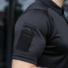 Мужская футболка поло с коротким рукавом для военных тактическая Черный XXL - изображение 6
