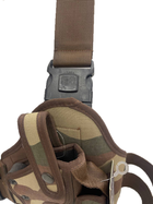 Тактична кобура для пістолета підсумок армійський для зброї на ногу Камуфляж коричневий - зображення 3