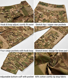 Тактичні штани G3 COMBAT PANTS MULTICAM бойові армійські штани мультикам з наколінниками та спандекс вставками р.2XL - зображення 4
