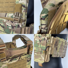 Плитоноска тактическая Armadillo военный жилет разгрузочный быстросъемный комплект 2 мультикам (G5-2M) - изображение 8