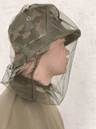 Москітна сітка/накомарник на голову під шолом/панаму/кепку, захист від комарів/мошок, колір олива, на резинці 10 шт - зображення 6