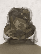 Москитная сетка/накомарник на голову под шлем/панаму/кепку, защита от комаров/мошек, цвет олива, на резинке 10 шт - изображение 7