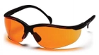 Защитные тактические очки Pyramex баллистические открытые стрелковые очки Venture-2 оранжевые - изображение 2
