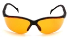 Защитные тактические очки Pyramex баллистические открытые стрелковые очки Venture-2 оранжевые - изображение 3