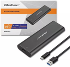 Kieszeń zewnętrzna Qoltec na SSD 2,5" SATA USB Type-C 3.1 Czarna - obraz 7