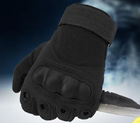 Перчатки мужские тактические с костяшками и закрытыми пальцами 4623 L Черный - изображение 2