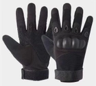 Перчатки мужские тактические с костяшками и закрытыми пальцами 4623 M Черный - изображение 6