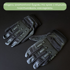 Тактичні рукавички із закритими пальцями Рукавички для військових TACTICAL Поліестер Кожзам Чорний (BC-8795) XL - зображення 3