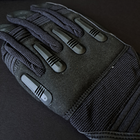 Тактичні рукавички із закритими пальцями Рукавички для військових TACTICAL Поліестер Кожзам Чорний (BC-8795) L - зображення 7
