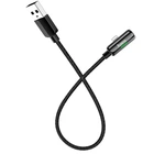 Переходник HOCO 3-in-one Lightning cable to charging / Sync / Audio LS28 |0,22m, 2.4A| серый