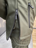 Куртка флисовая тактическая Softshell Олива M - изображение 7