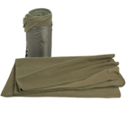 Одеяло Флисовое Mil-Tec утепленное армейское в чехле 200х150см Олива POLY-FLEECE 320GR (14426001-200-150)