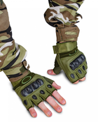 Перчатки тактические беспалые Хаки размер L - изображение 1